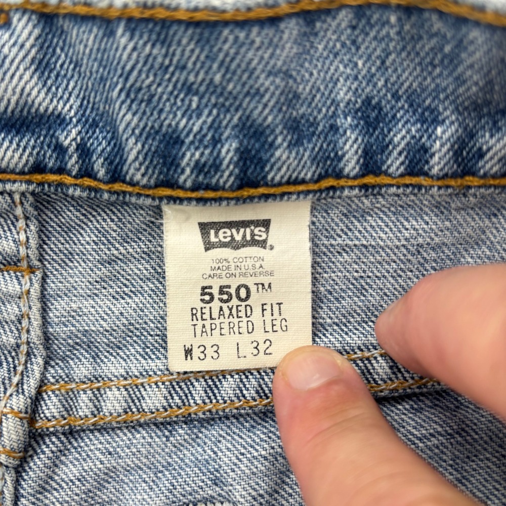 Vintage 90s Levis 550 Jeans Mens 32x31 (Tag 33x32) Thrashed Grunge 1999 *FLAWS - Picture 11 of 14